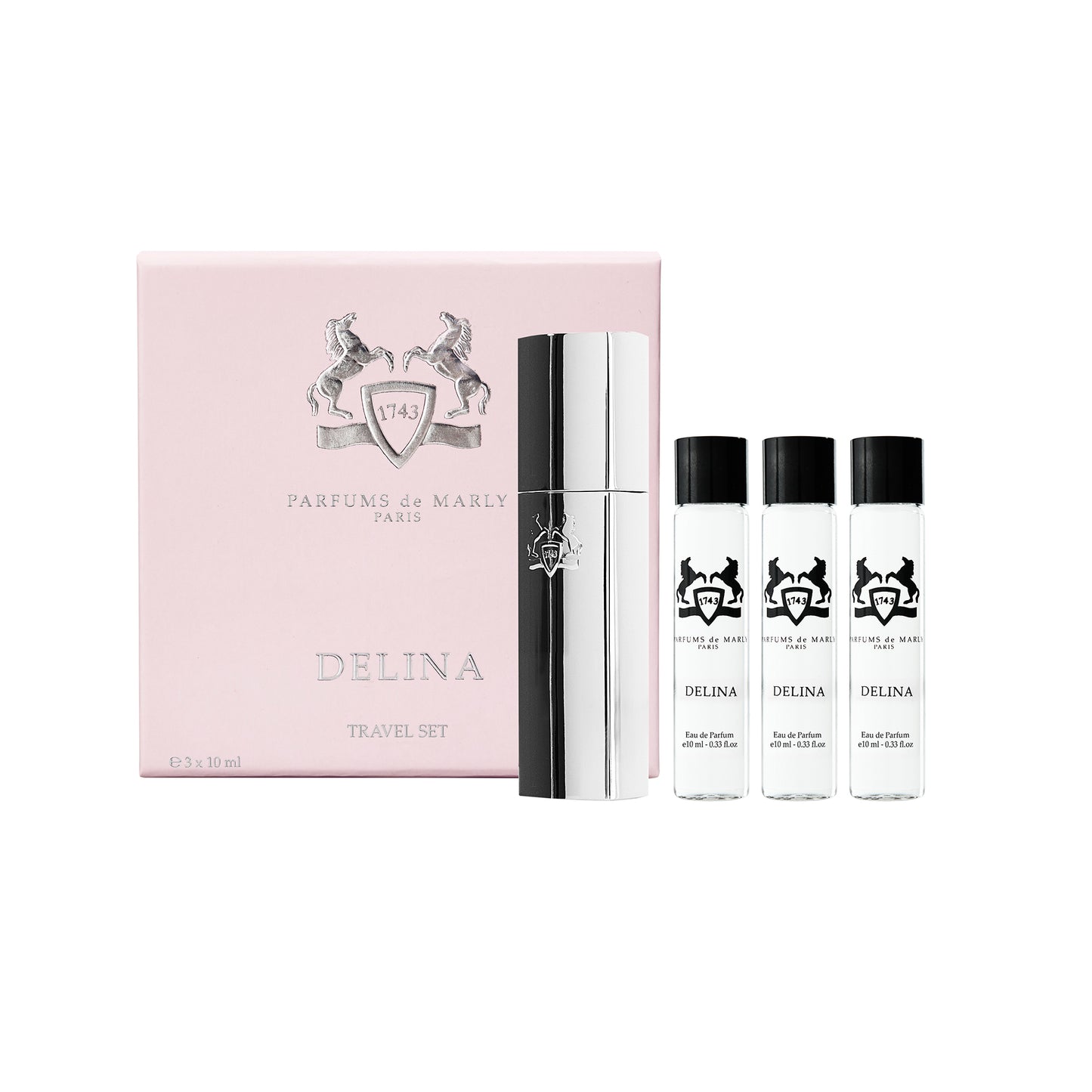 DELINA Travel Set - Travel Spray + 10ml Refill x 3